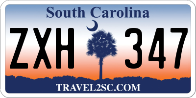 SC license plate ZXH347