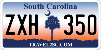 SC license plate ZXH350