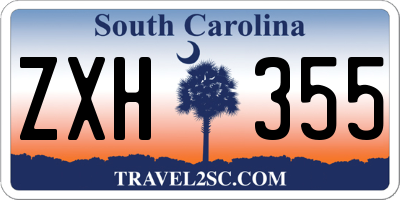 SC license plate ZXH355