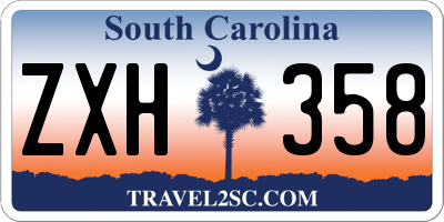 SC license plate ZXH358