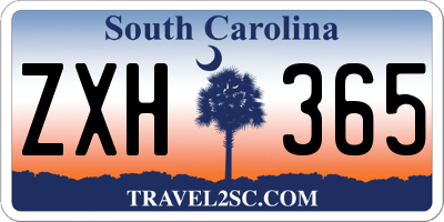 SC license plate ZXH365