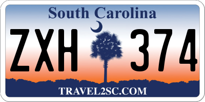 SC license plate ZXH374