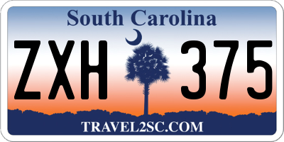 SC license plate ZXH375