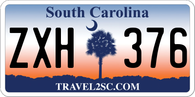 SC license plate ZXH376