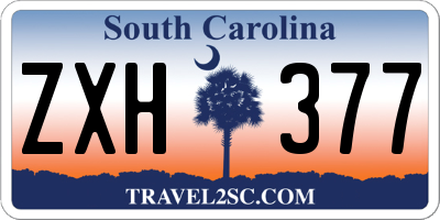 SC license plate ZXH377