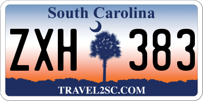 SC license plate ZXH383