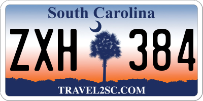 SC license plate ZXH384