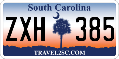 SC license plate ZXH385