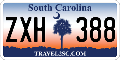 SC license plate ZXH388