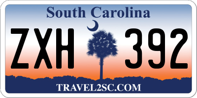 SC license plate ZXH392
