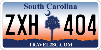 SC license plate ZXH404