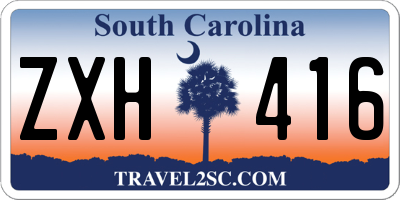 SC license plate ZXH416