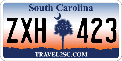 SC license plate ZXH423