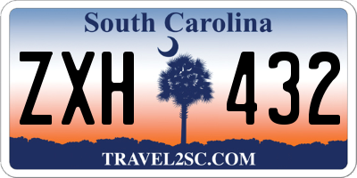 SC license plate ZXH432