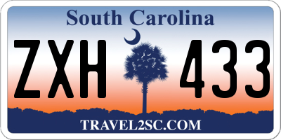 SC license plate ZXH433