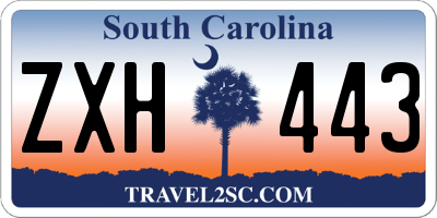 SC license plate ZXH443