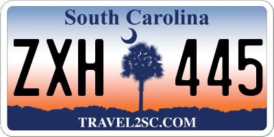 SC license plate ZXH445