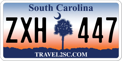 SC license plate ZXH447