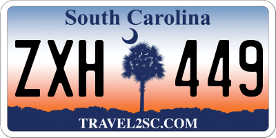 SC license plate ZXH449