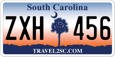 SC license plate ZXH456
