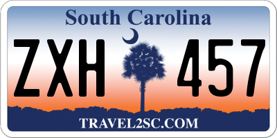 SC license plate ZXH457