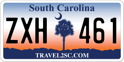 SC license plate ZXH461