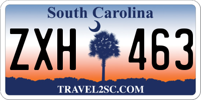 SC license plate ZXH463
