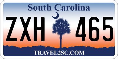 SC license plate ZXH465