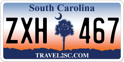 SC license plate ZXH467