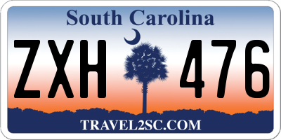 SC license plate ZXH476