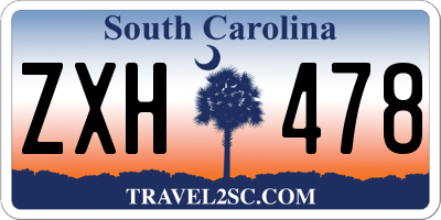 SC license plate ZXH478