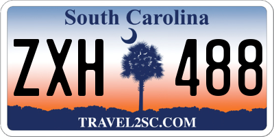 SC license plate ZXH488