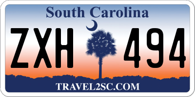 SC license plate ZXH494