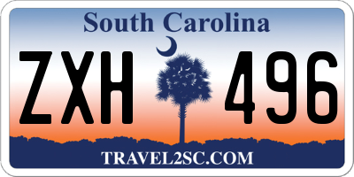 SC license plate ZXH496