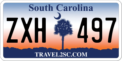 SC license plate ZXH497