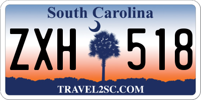 SC license plate ZXH518