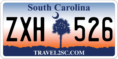 SC license plate ZXH526