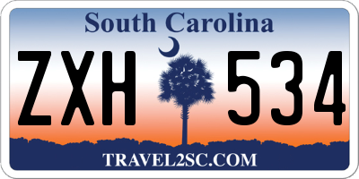 SC license plate ZXH534