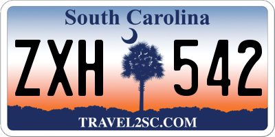 SC license plate ZXH542