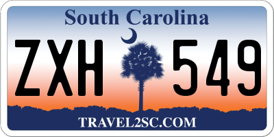 SC license plate ZXH549