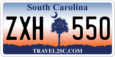 SC license plate ZXH550