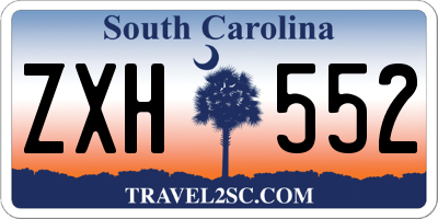 SC license plate ZXH552