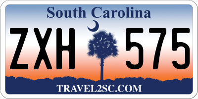 SC license plate ZXH575