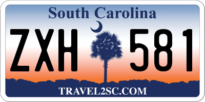 SC license plate ZXH581
