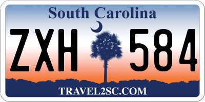 SC license plate ZXH584