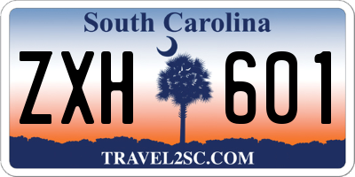 SC license plate ZXH601