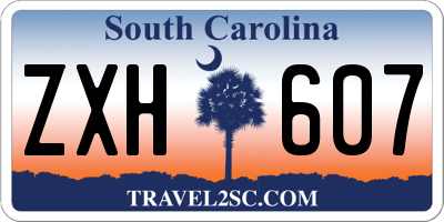 SC license plate ZXH607