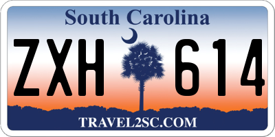 SC license plate ZXH614