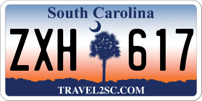 SC license plate ZXH617