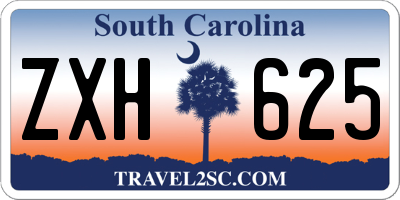SC license plate ZXH625